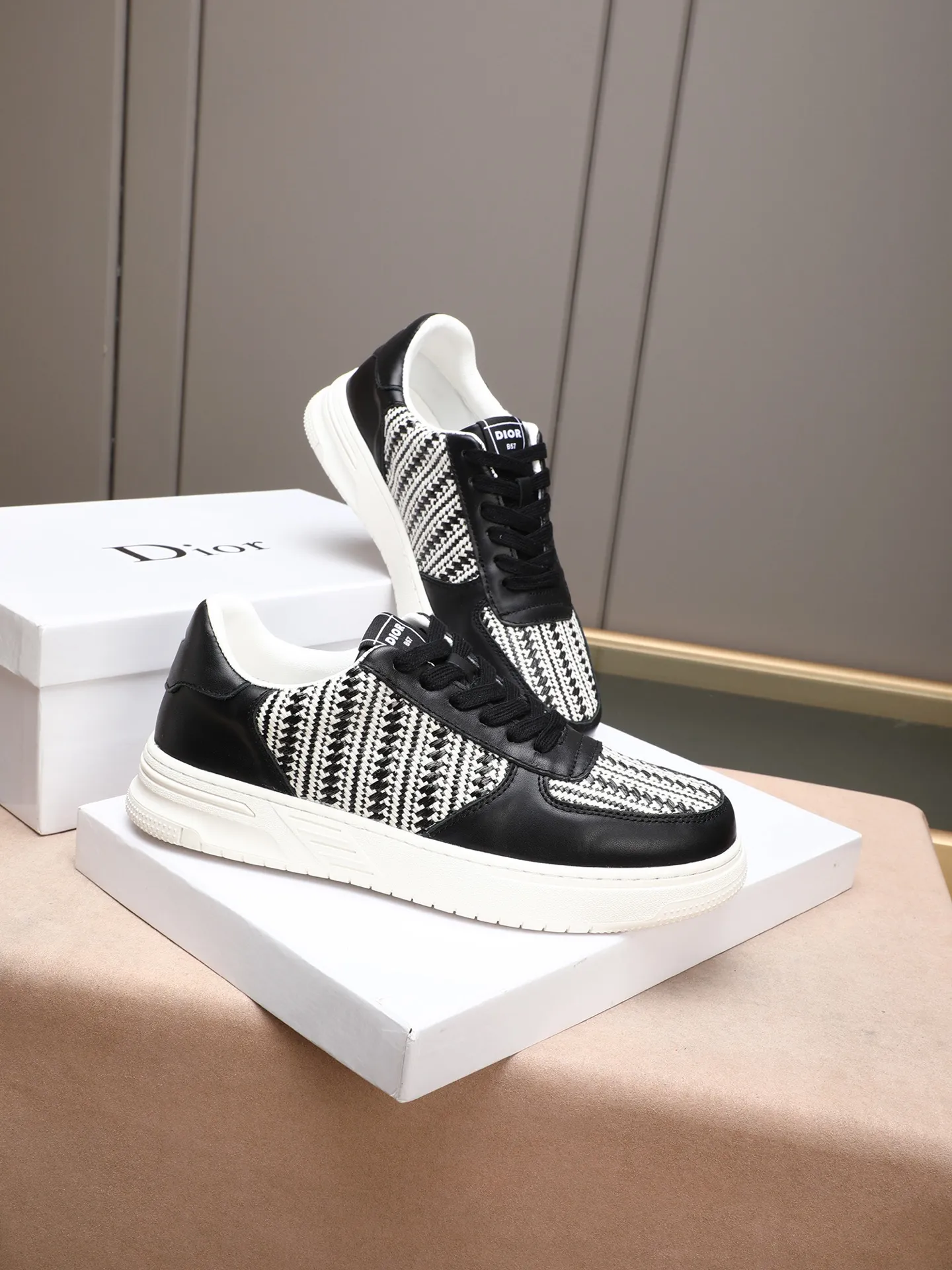 Men's men's shoes💰420 [Dior] small cloth shoes, waterproof fabric imported from Italy➕breathable sheepskin lining! Ultra-light and wear-resistant outsole. Super comfortable size: 38-44
